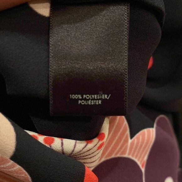 Z Ann Taylor Women’s Small Blouse Floral Long Sleeve Neck Clasp Slit Cuff Ties - Picture 8 of 8